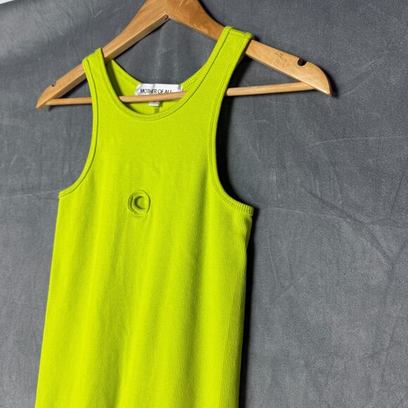 Mother Of All Gracie Midi Dress Bodycon Mint Green Knit Party Women's M Stretch - Picture 4 of 16